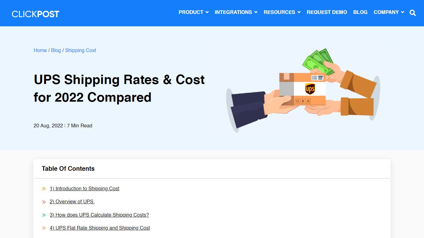 UPS Shipping Rates & Cost for 2022 Compared - clickpost.ai